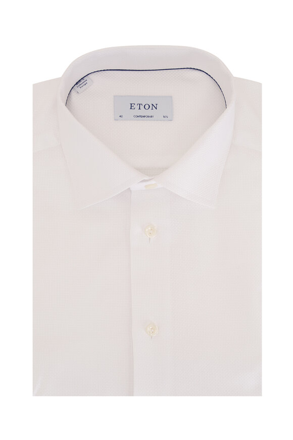 Eton King White Contemporary Fit Cotton Dress Shirt