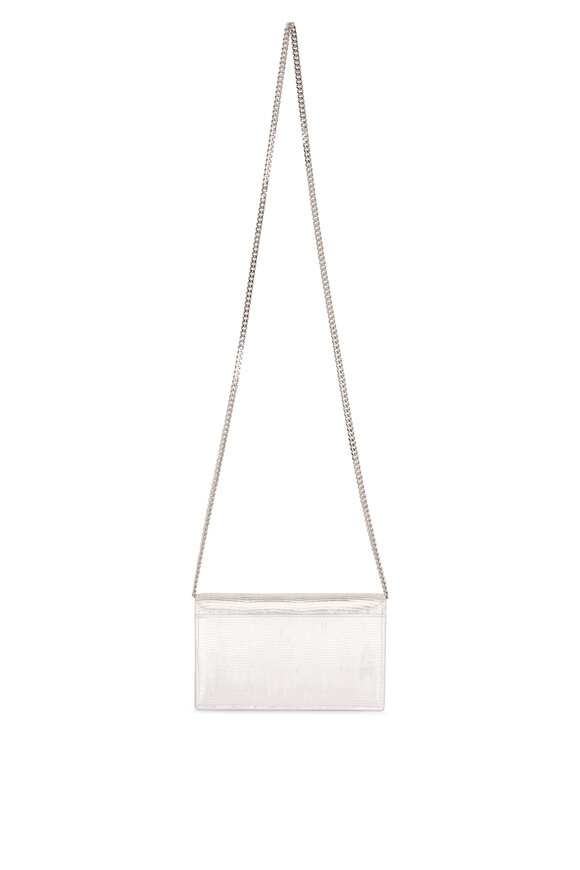 Akris Anouk Silver Metallic Envelope Clutch - view 4