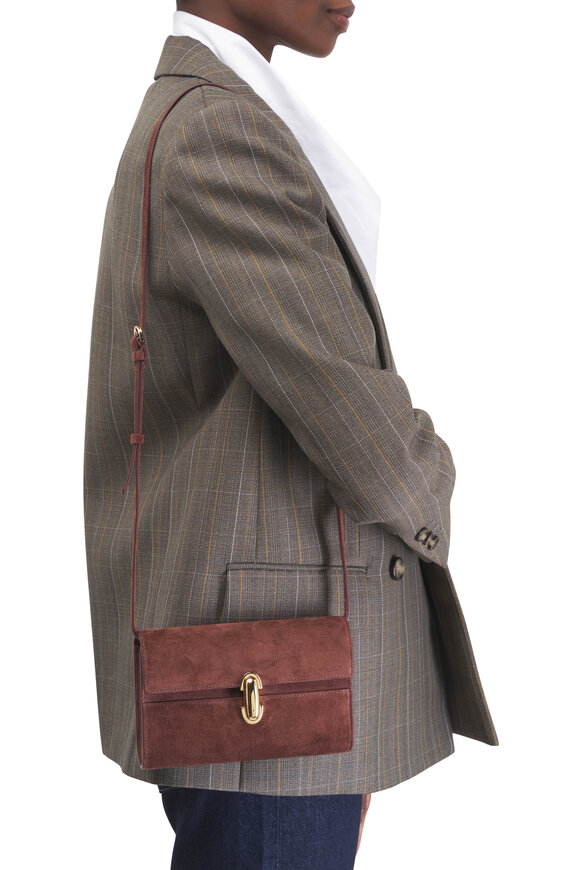 Savette Mini Symmetry Espresso Suede Bag - view 3