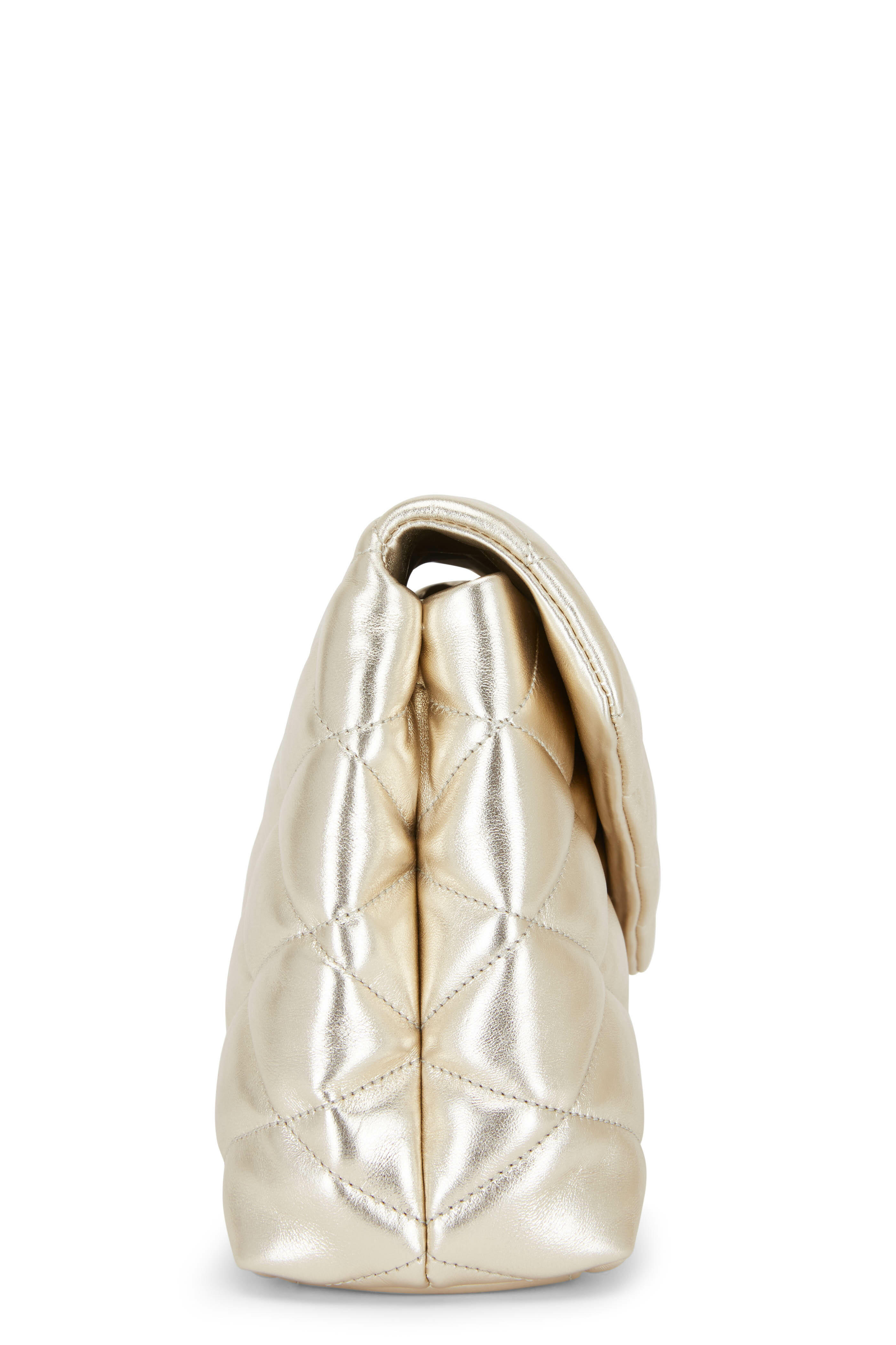 Saint Laurent Women's Uptown Pouch Vintage White Leather Envelope Clutch | by Mitchell Stores