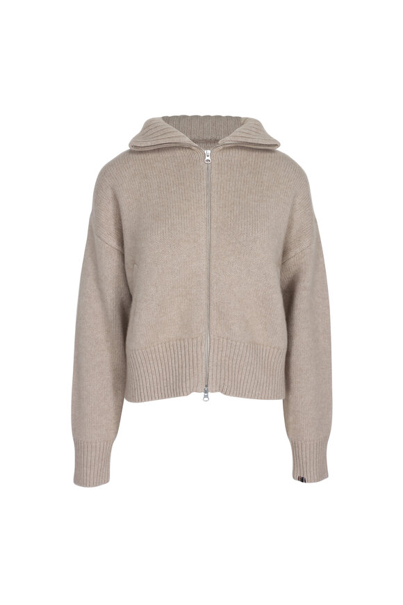 Extreme Cashmere Extra Fab Oat Zip Front Cardigan