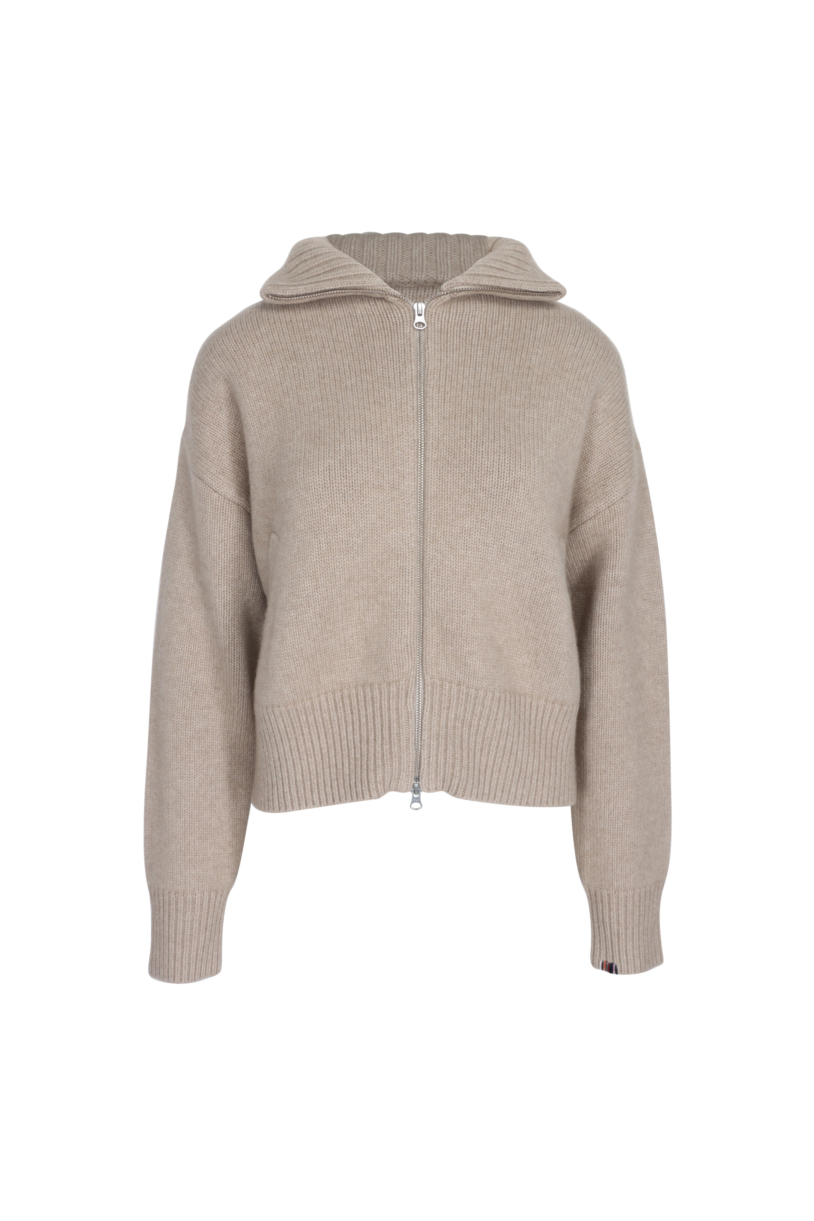 Extreme Cashmere - Extra Fab Oat Zip Front Cardigan