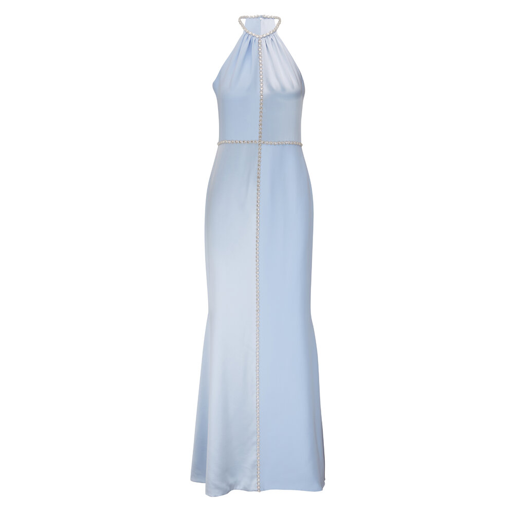 sachin and babi light blue dress Women's Knit High Neck Active Dress