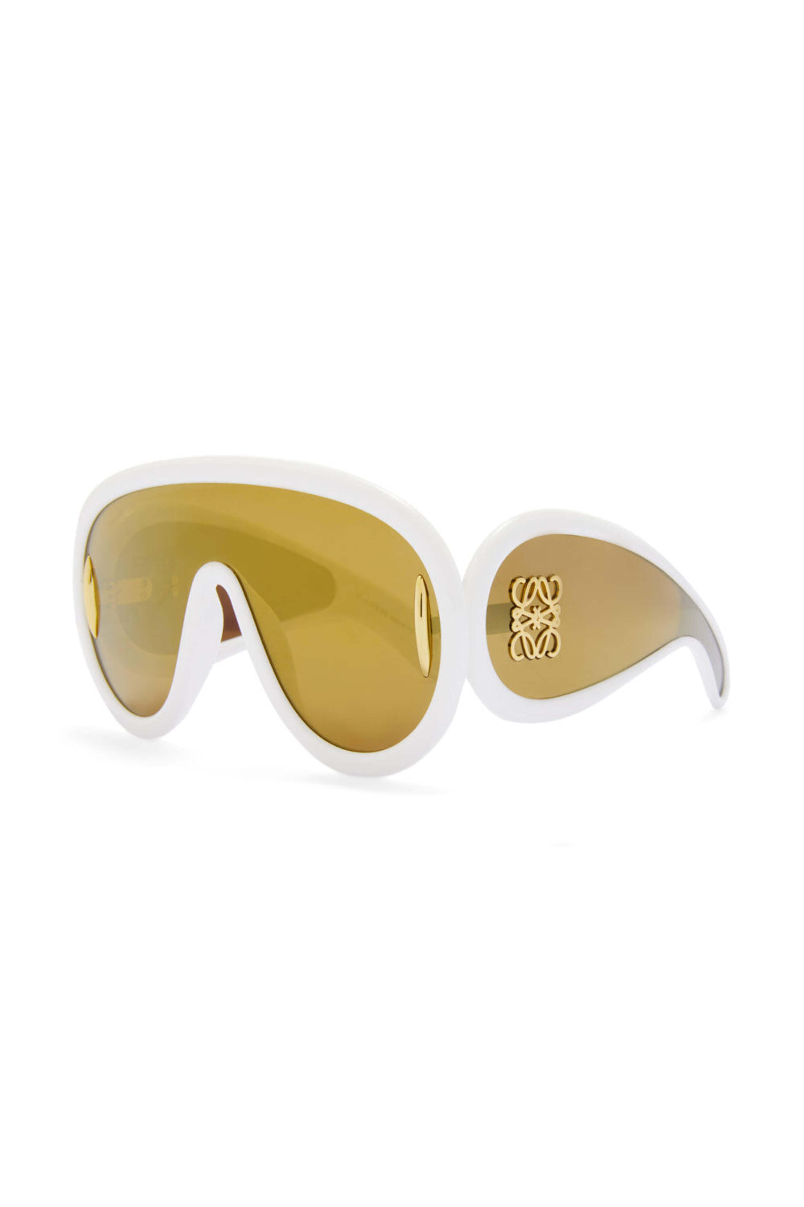 Loewe Sunglasses - Wave Mask Sunglasses in Khaki