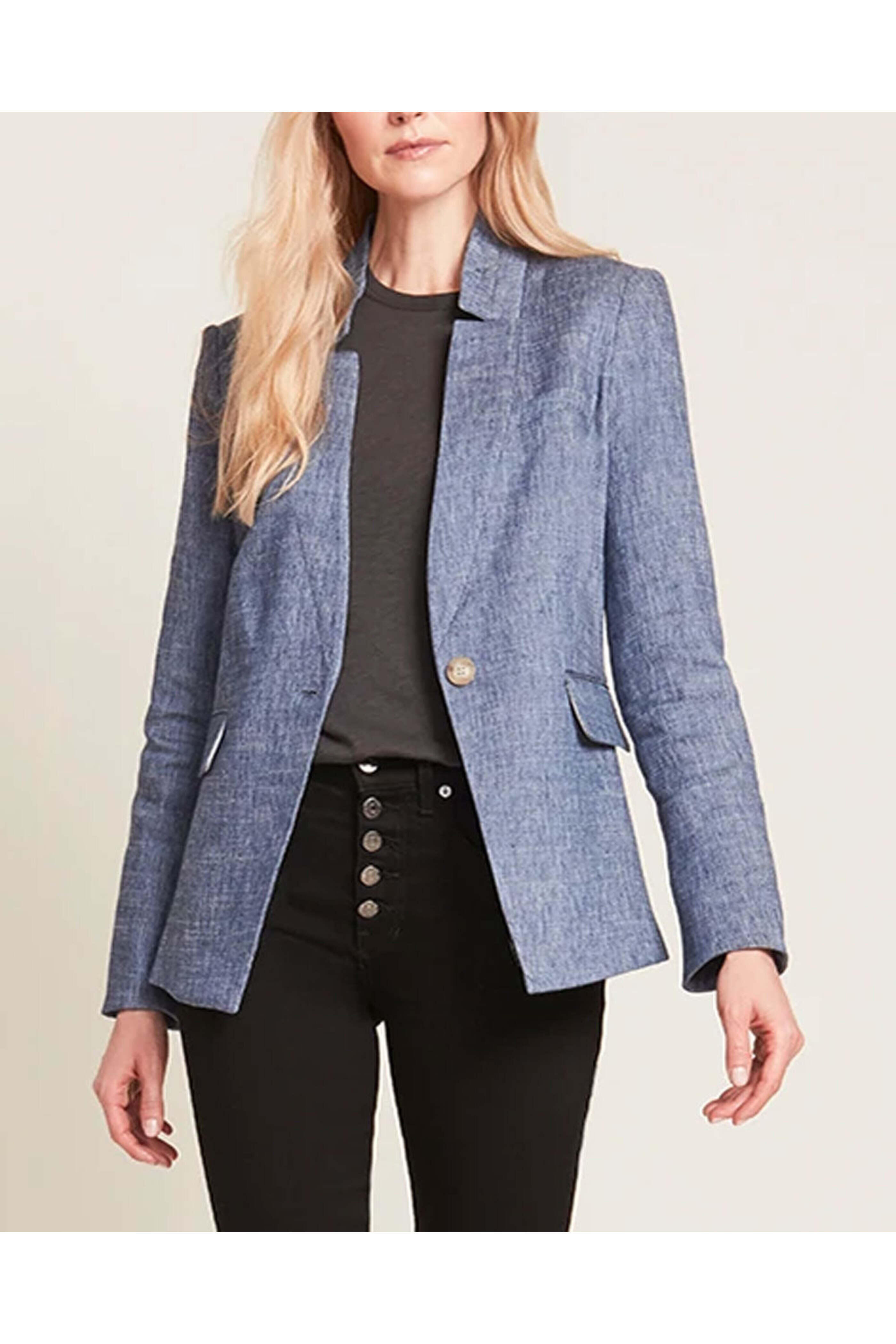 Veronica Beard - Blue Upcollar Dickey Jacket