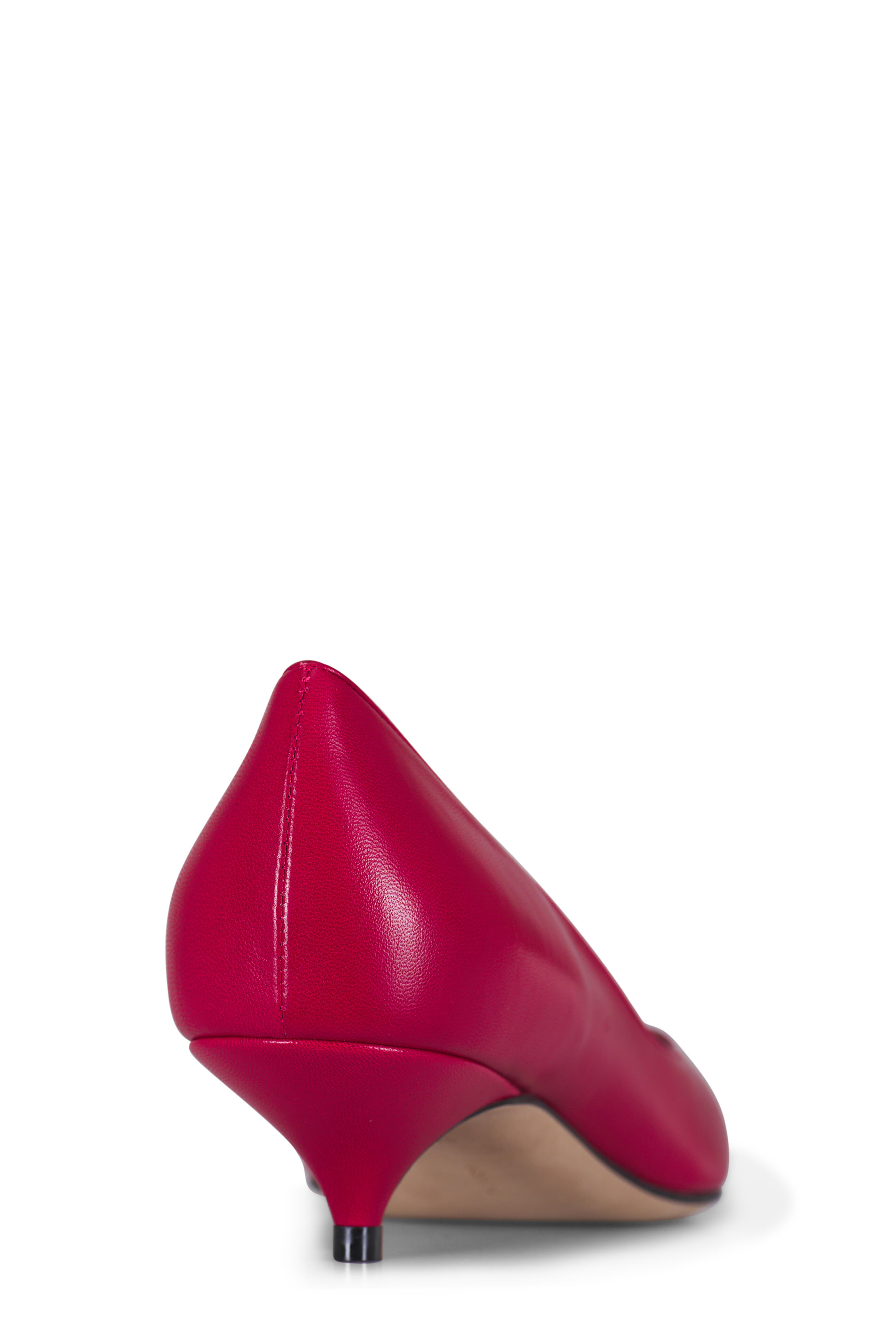 The Row - Liisa Kitten Two Lacquer Red Leather Pump