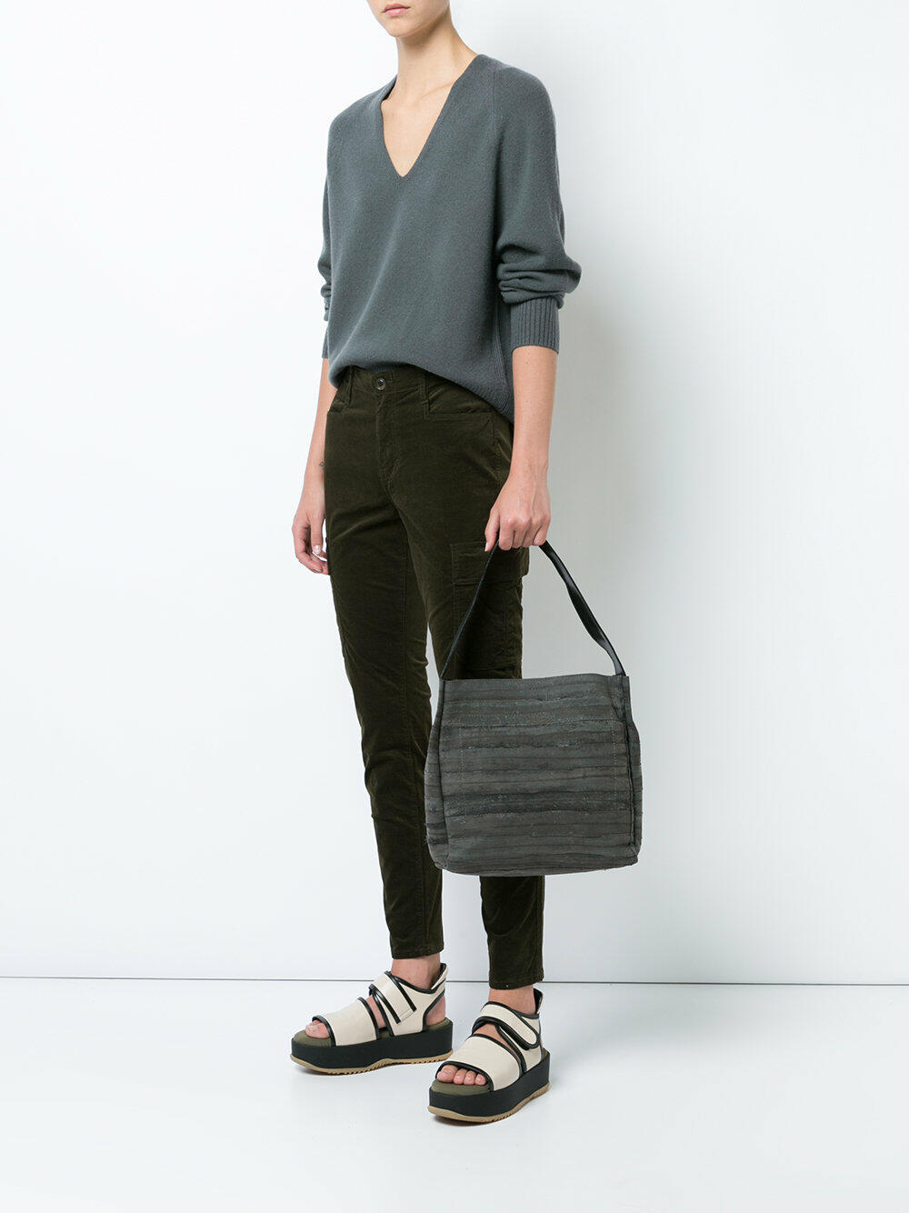 B May Bags - Anthracite Eel Small Hobo Bag