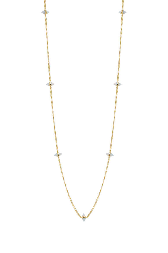 Eddie Borgo - Yellow Gold Opal Gemstone Cone Necklace