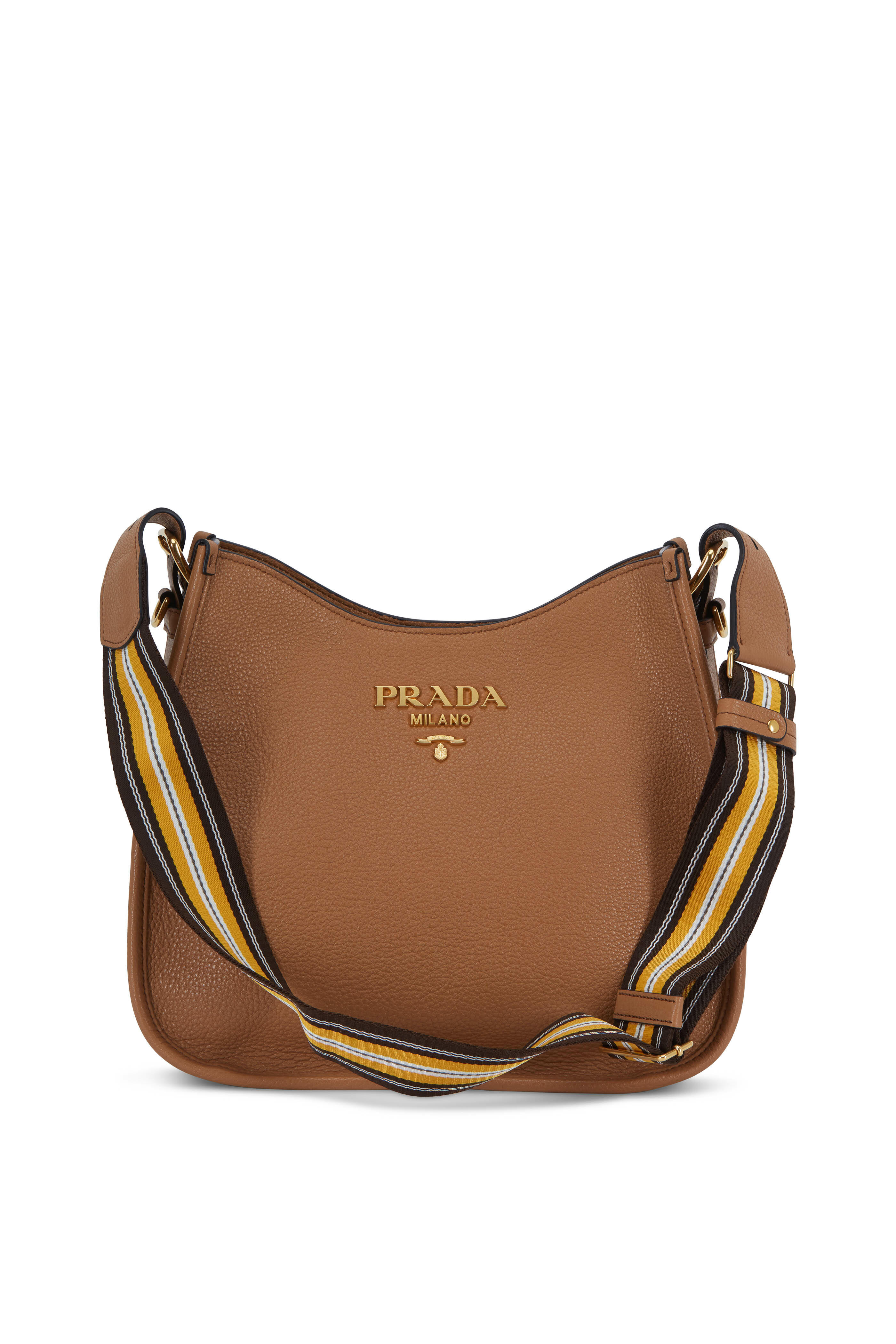Prada Saffiano with shoulder strap and chain, Luxury, Bags & Wallets