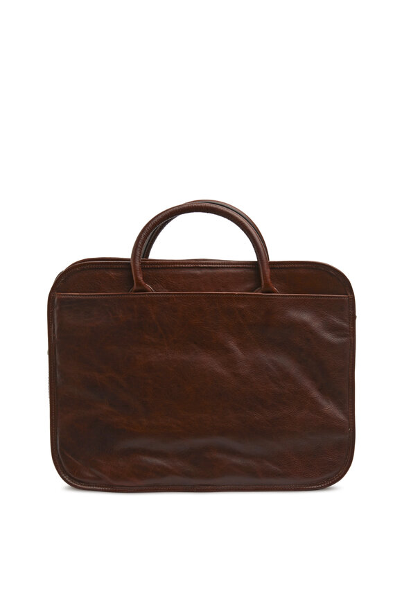 Moore & Giles - Brown Titan Milled Luggage Case