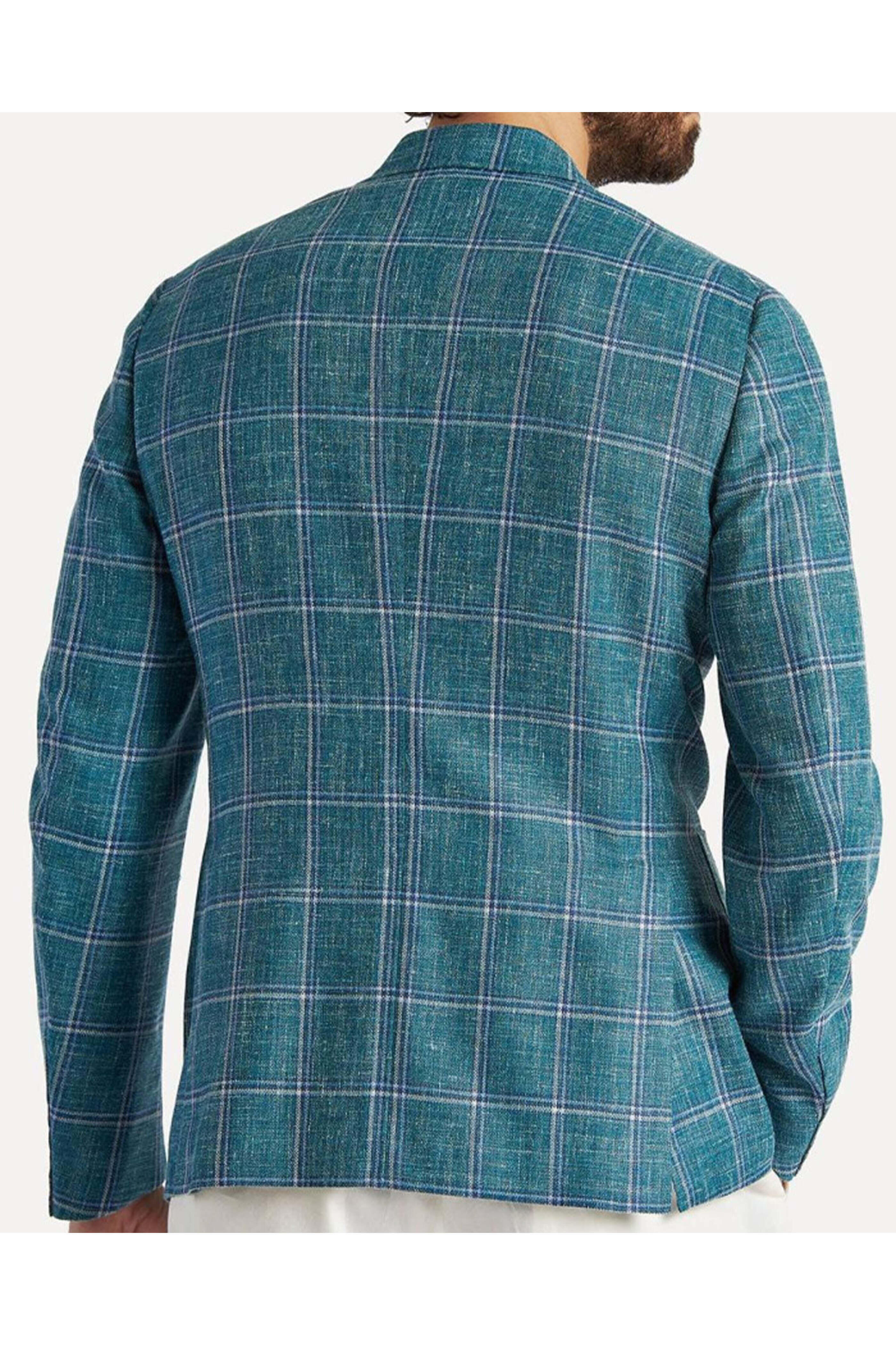 Isaia - Green Windowpane Sportcoat