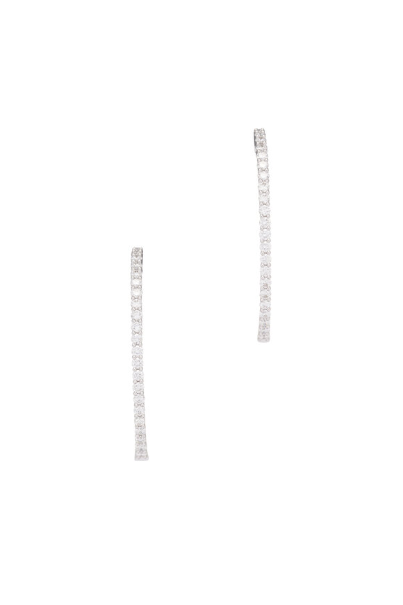 Kai Linz Full Cut Diamond Oval Hoop Earrings