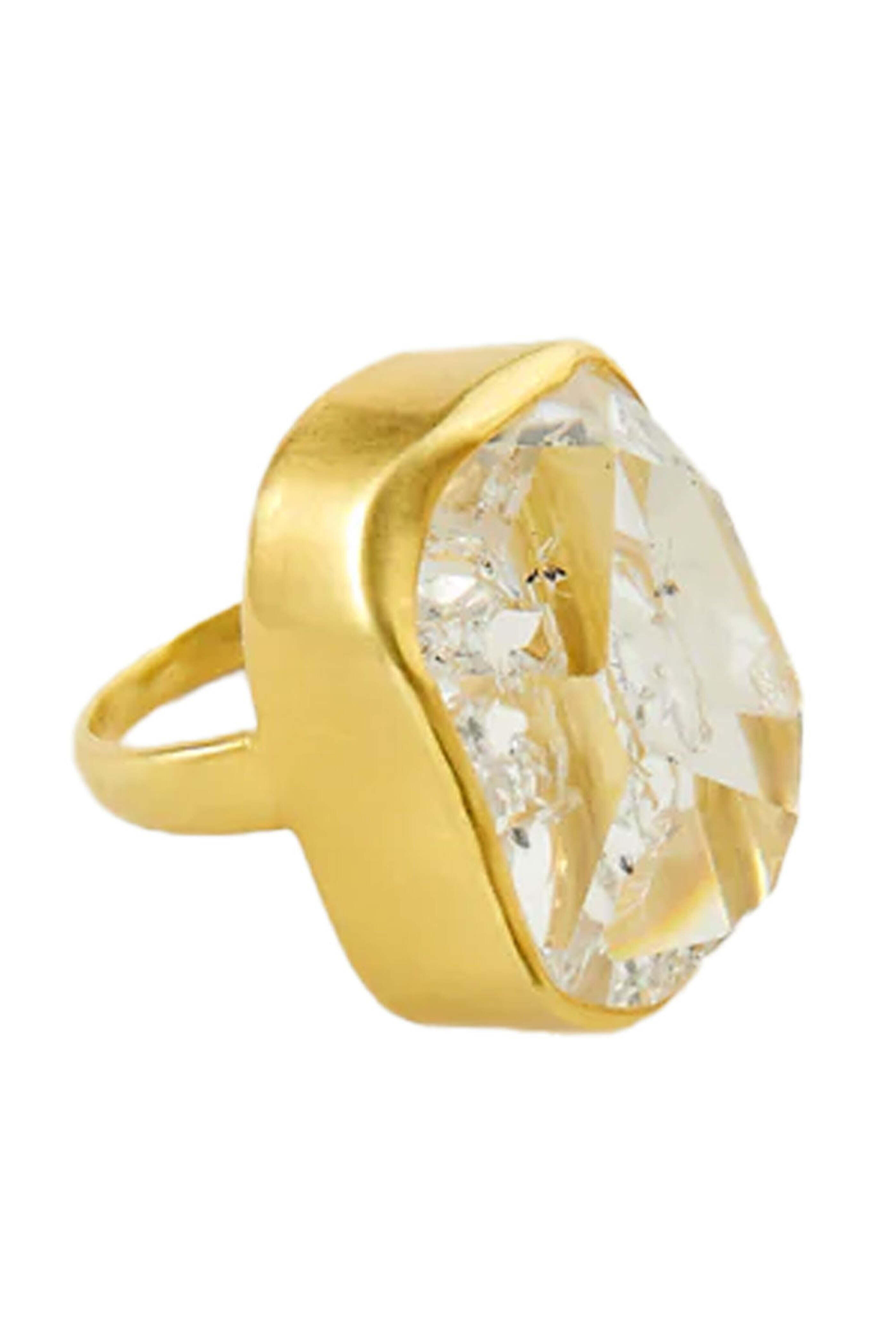Pippa Small Designs - Large Herkimer Metamorphic Greek Ring