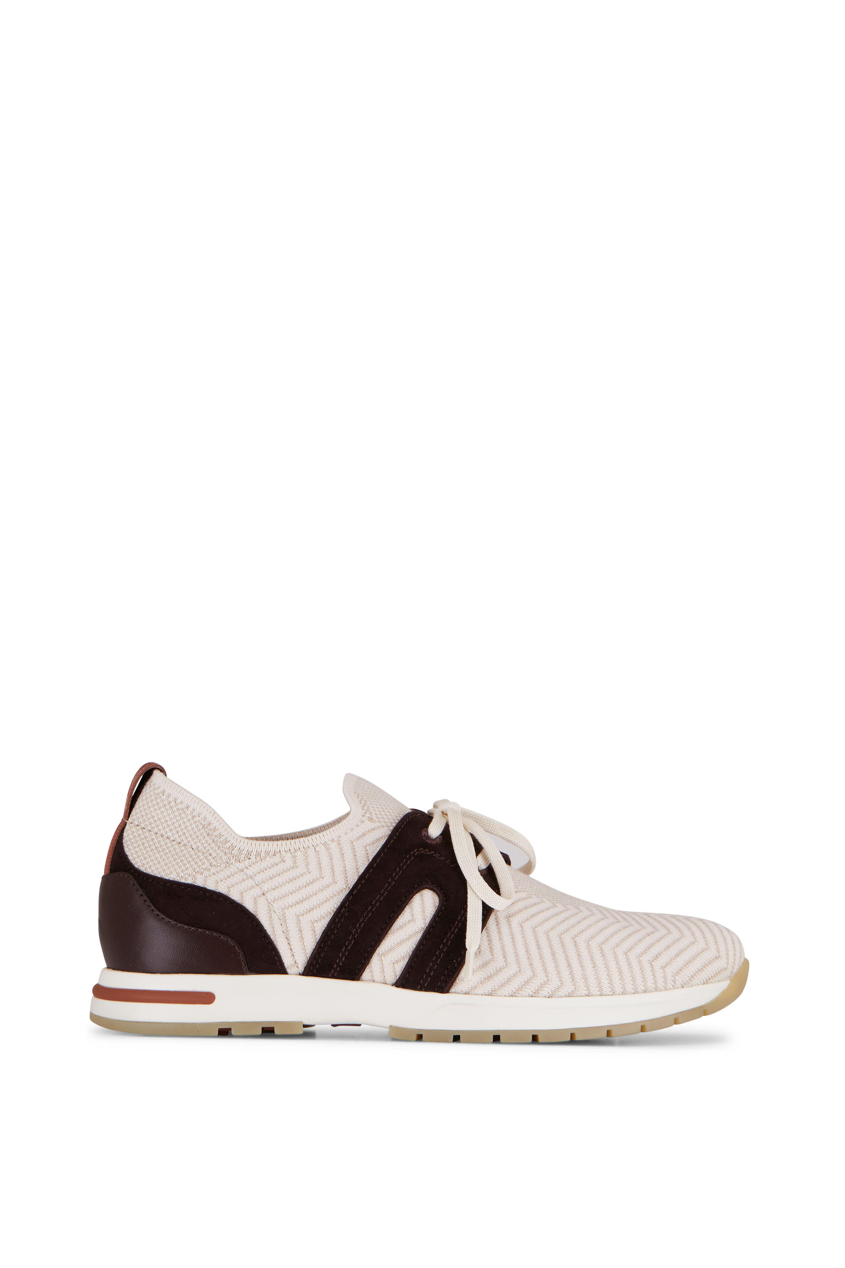 Loro Piana - Cream Chevron 360 Flex Sneaker | Mitchell Stores
