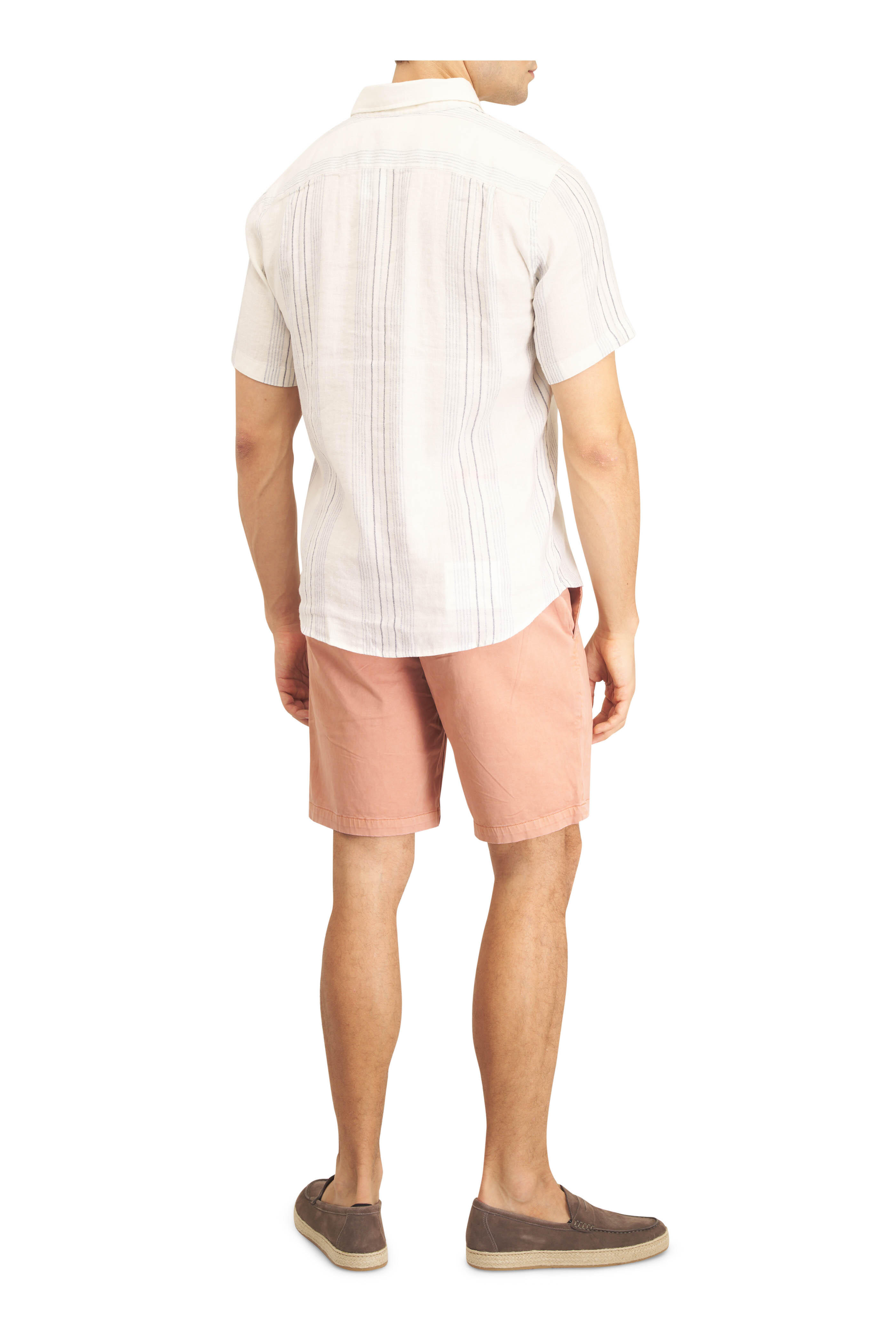 Faherty Brand - Breeze White & Light Blue Striped Sport Shirt