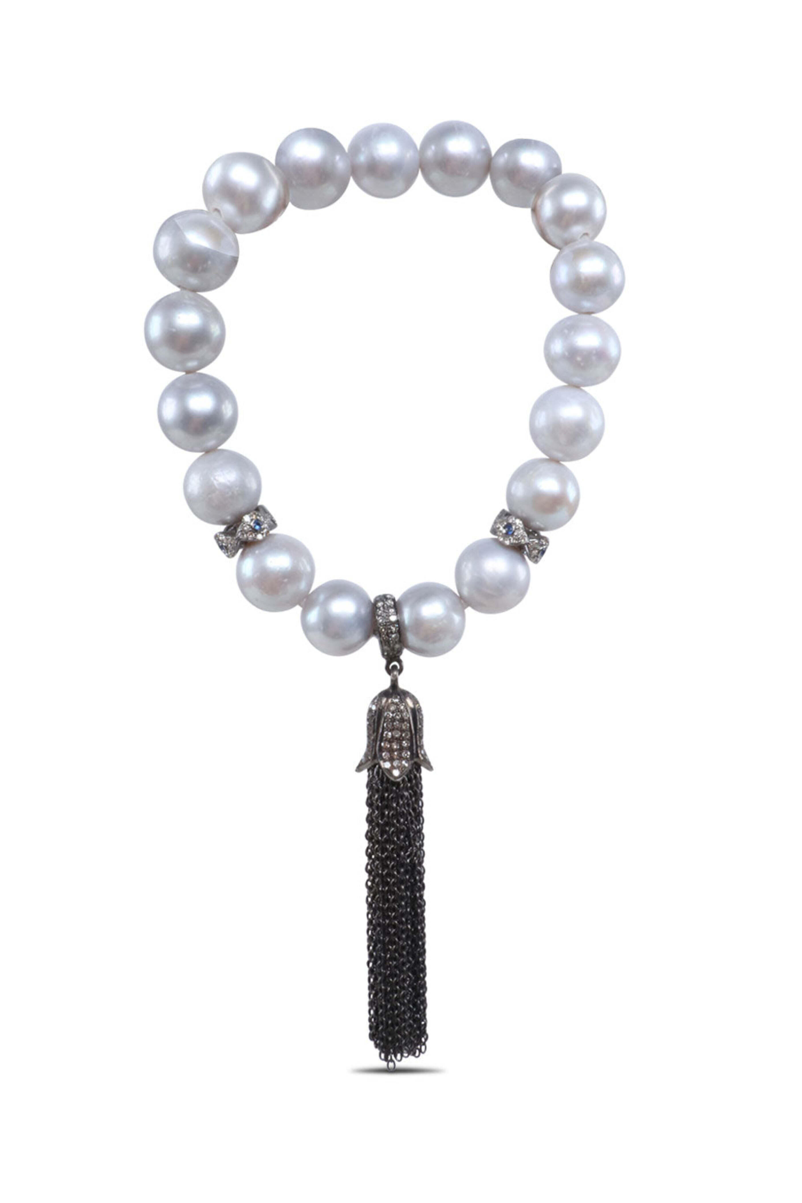 Loree Rodkin - Pearl and Diamond Tassel Bracelet