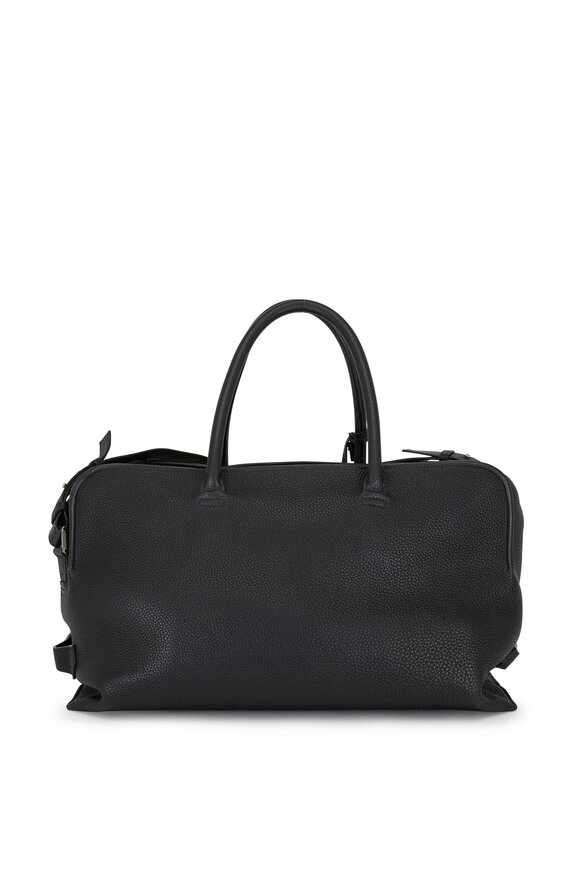 Grey New York Grey New England - Black Pebbled Leather Duffle 45