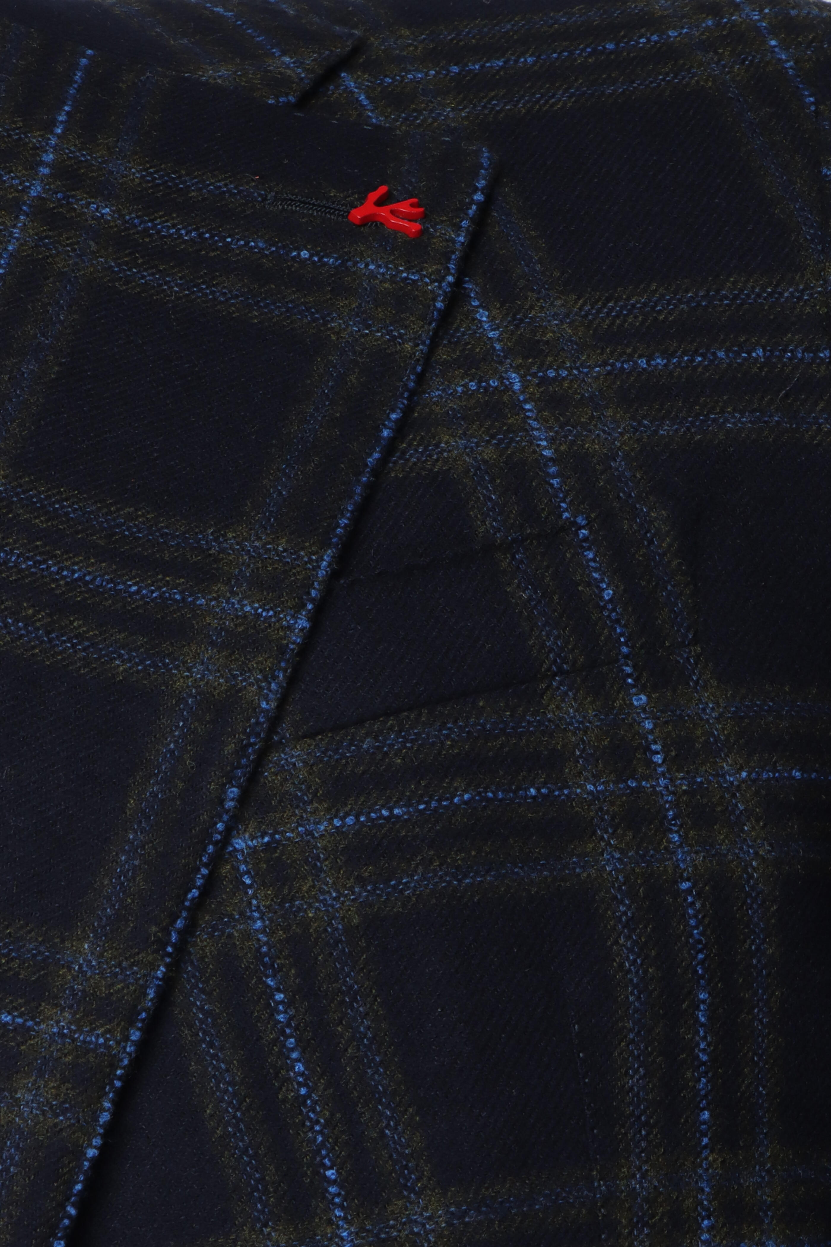 Isaia - Dark Blue & Green Glen Plaid Sportcoat