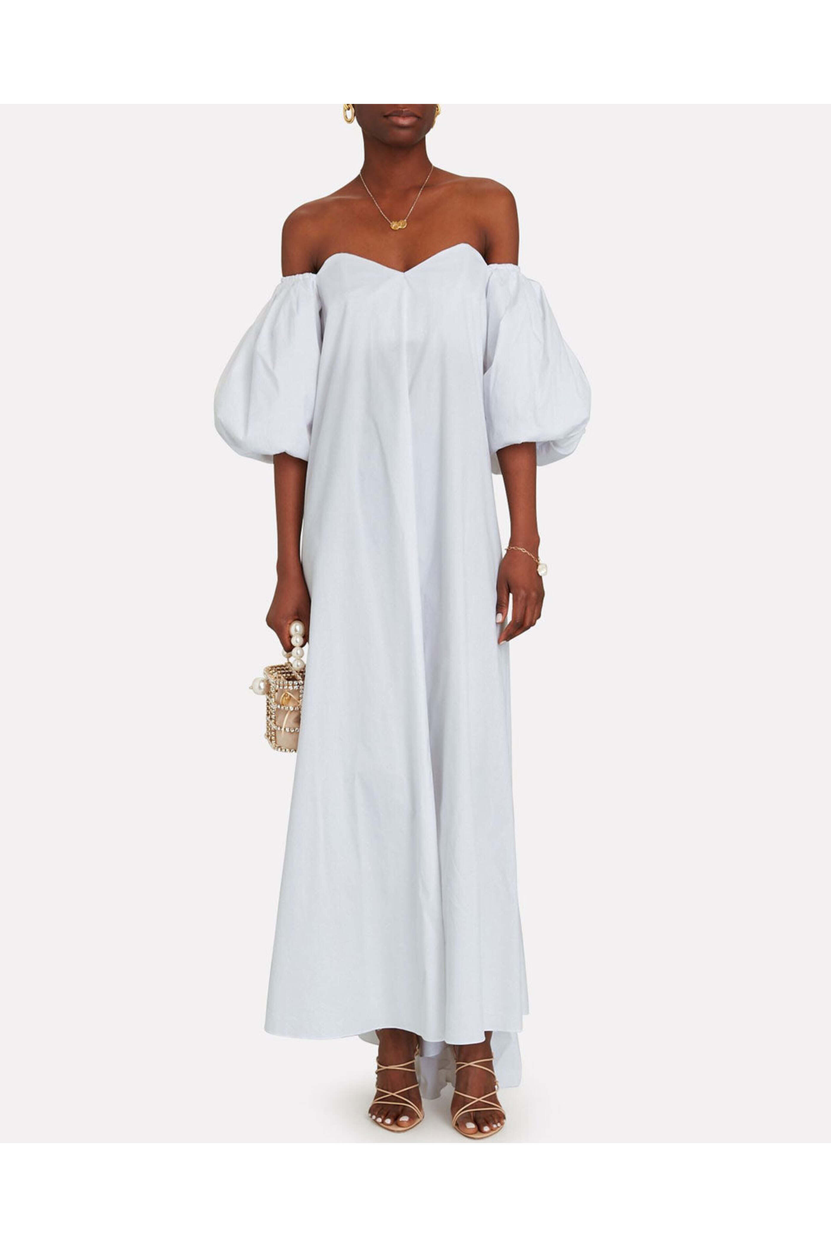 Caroline Constas - White Palmer Maxi Dress