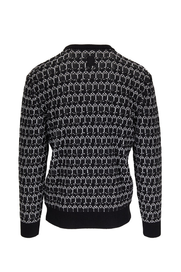 Bogner - Black & White Crewneck Knit Sweater 