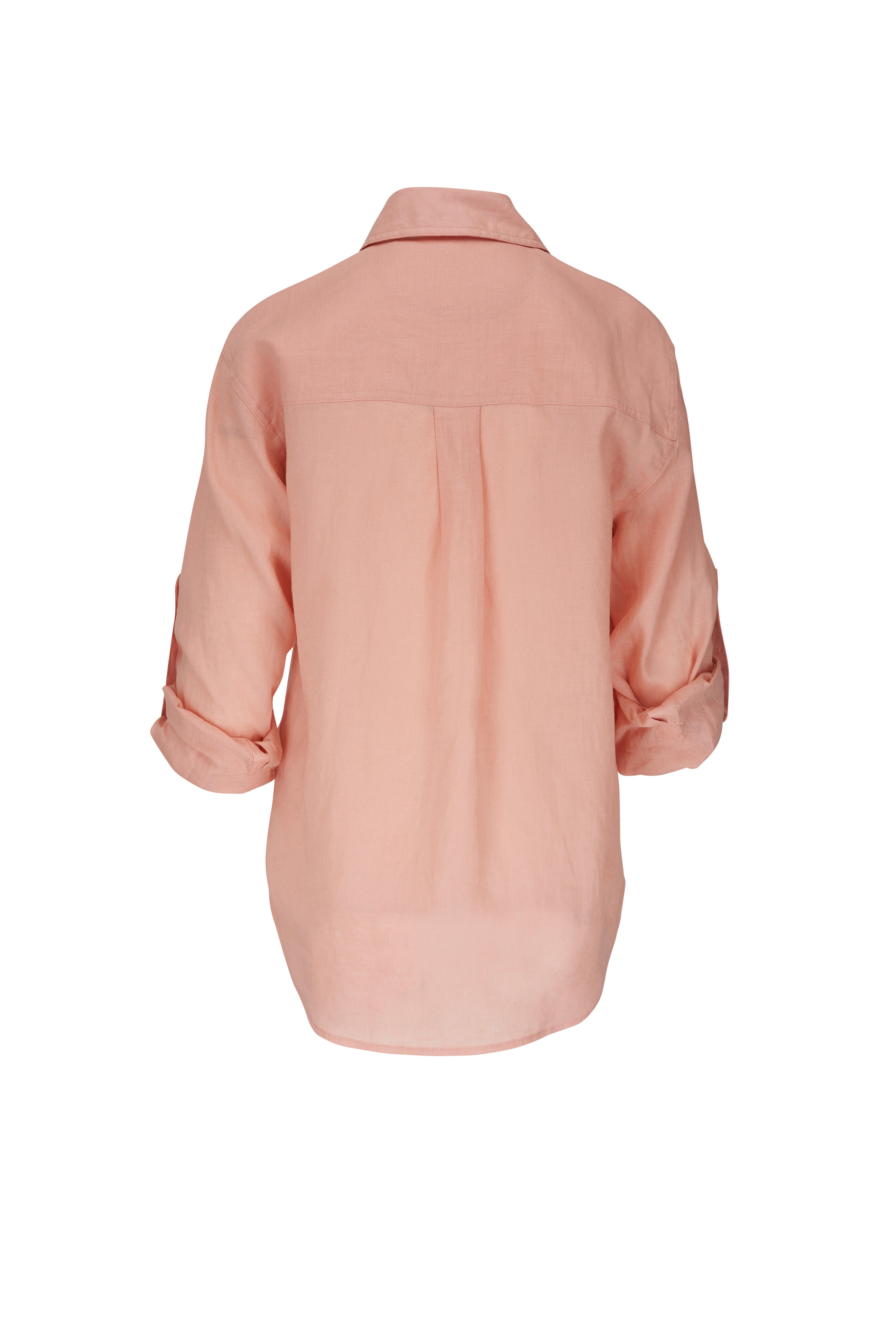 Veronica Beard - Gil Coral Button Down Blouse