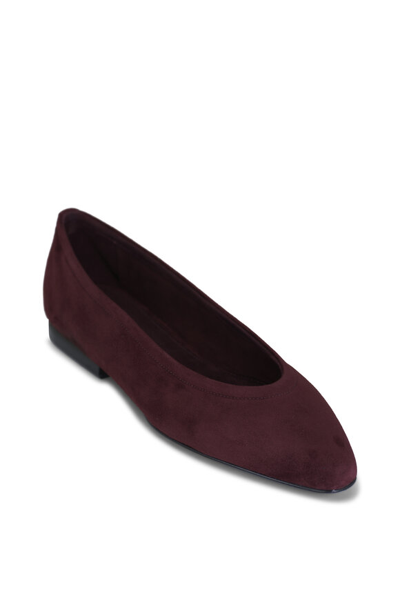 Loro Piana Wild Prune Suede Ballerina Flat - view 1