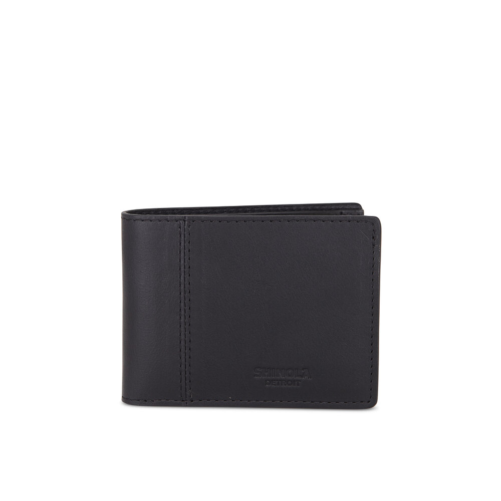 Shinola - Heritage Black Leather Bi-Fold Wallet | Mitchell Stores