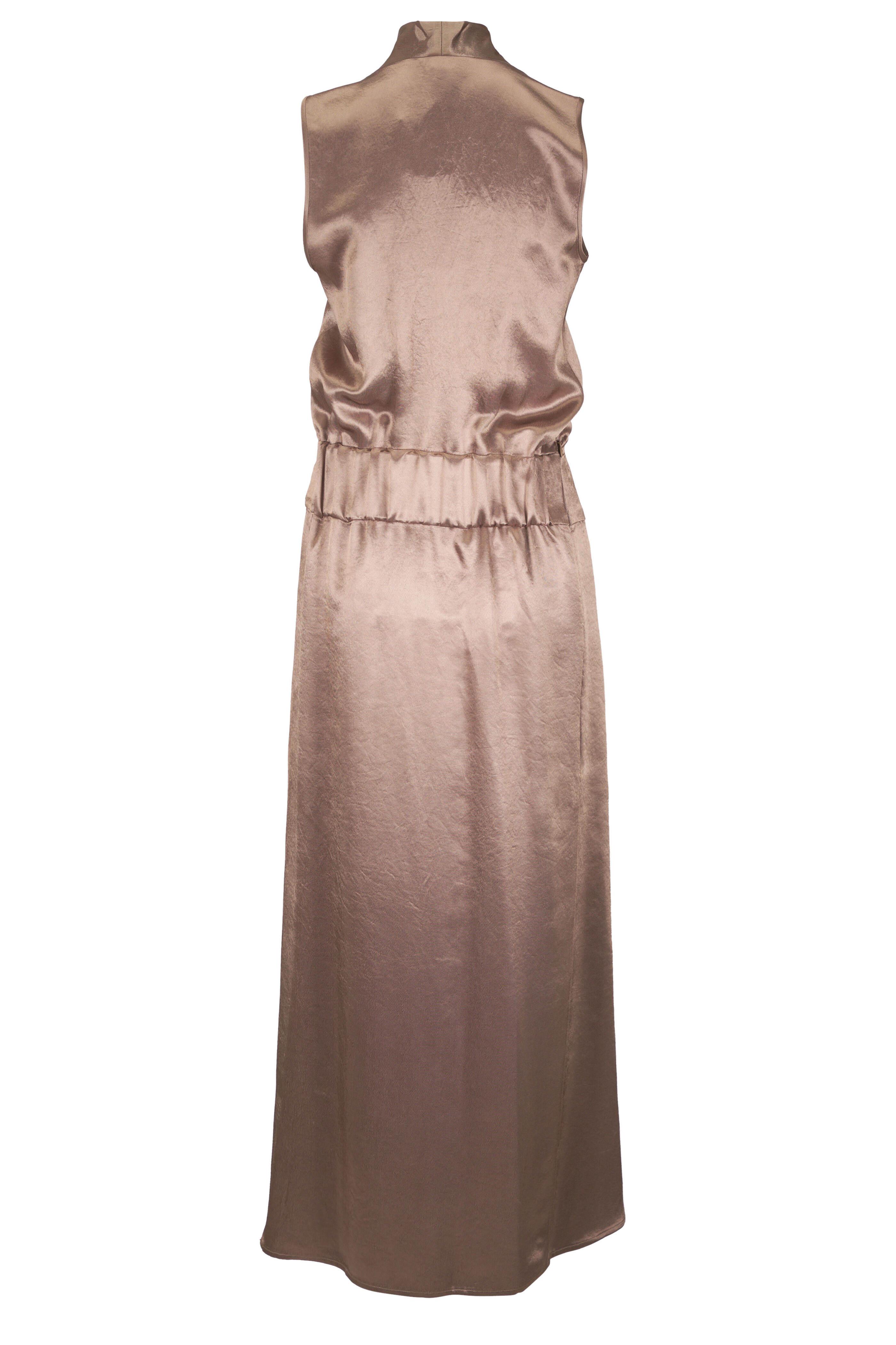 Zero + Maria Cornejo - Jazmin Ero Bronze Shiny Drape Dress - view 4