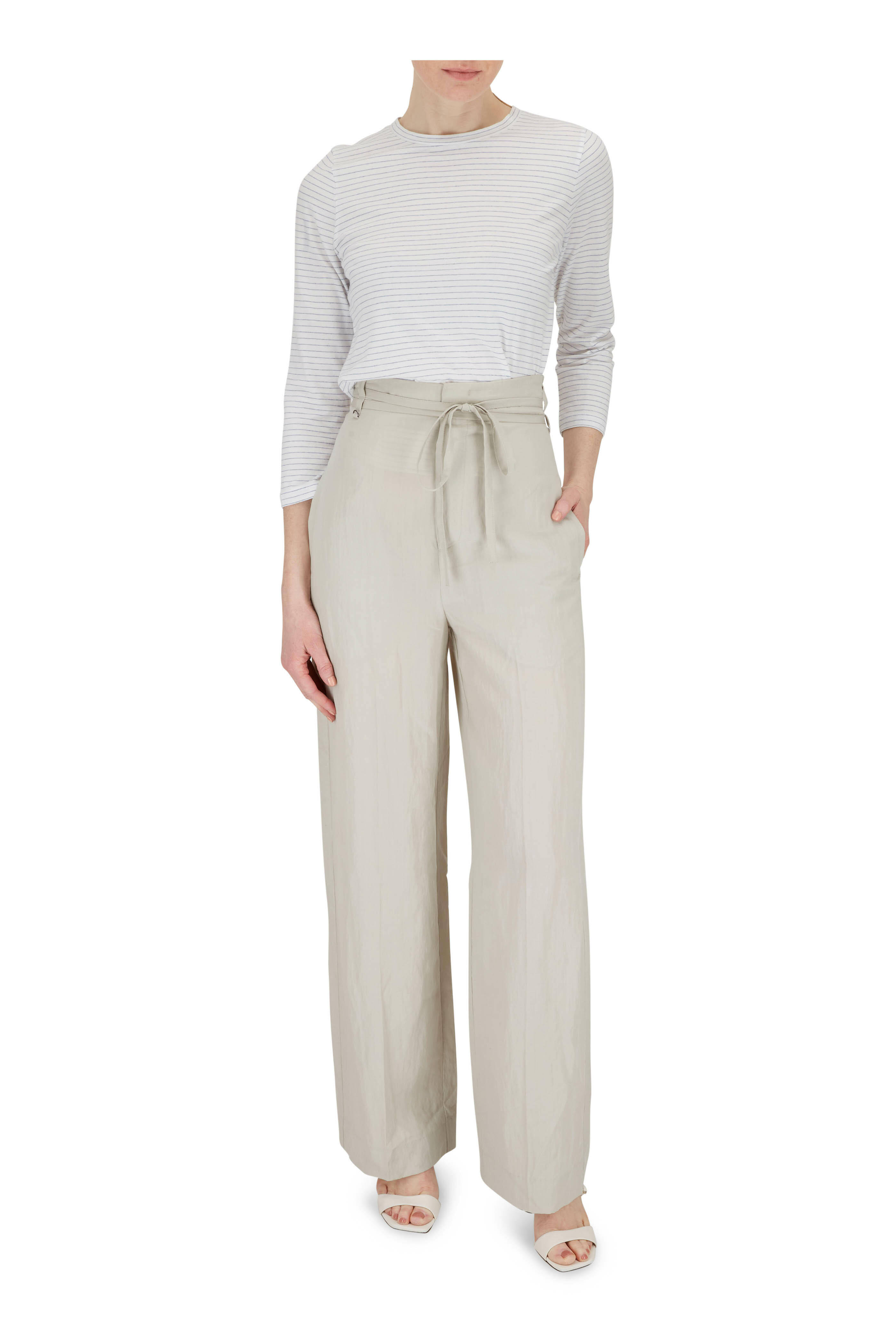 Jimmy Choo - Jago Latte Leather Ankle Strap Sandal, 85mm