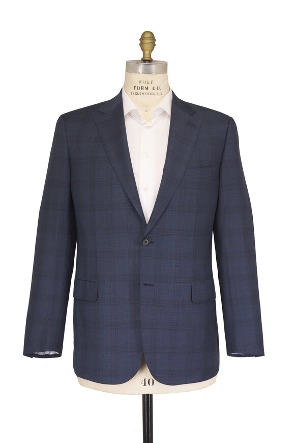 Brioni Blue Tonal 150's Wool Suit - view 2