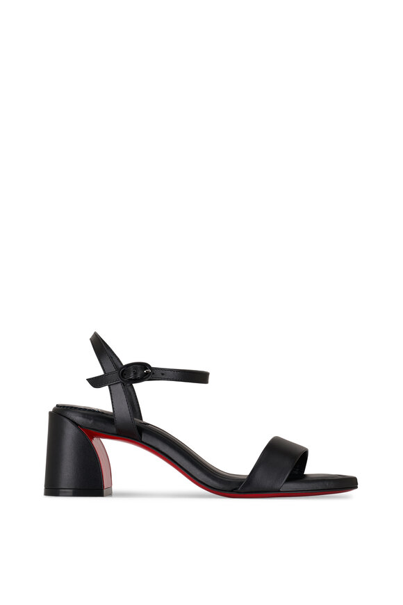 Christian Louboutin Miss Jane Black Leather Sandal, 55mm - view 5