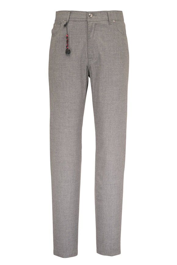 Marco Pescarolo Nerano Light Gray Flannel Five Pocket Pant - view 1