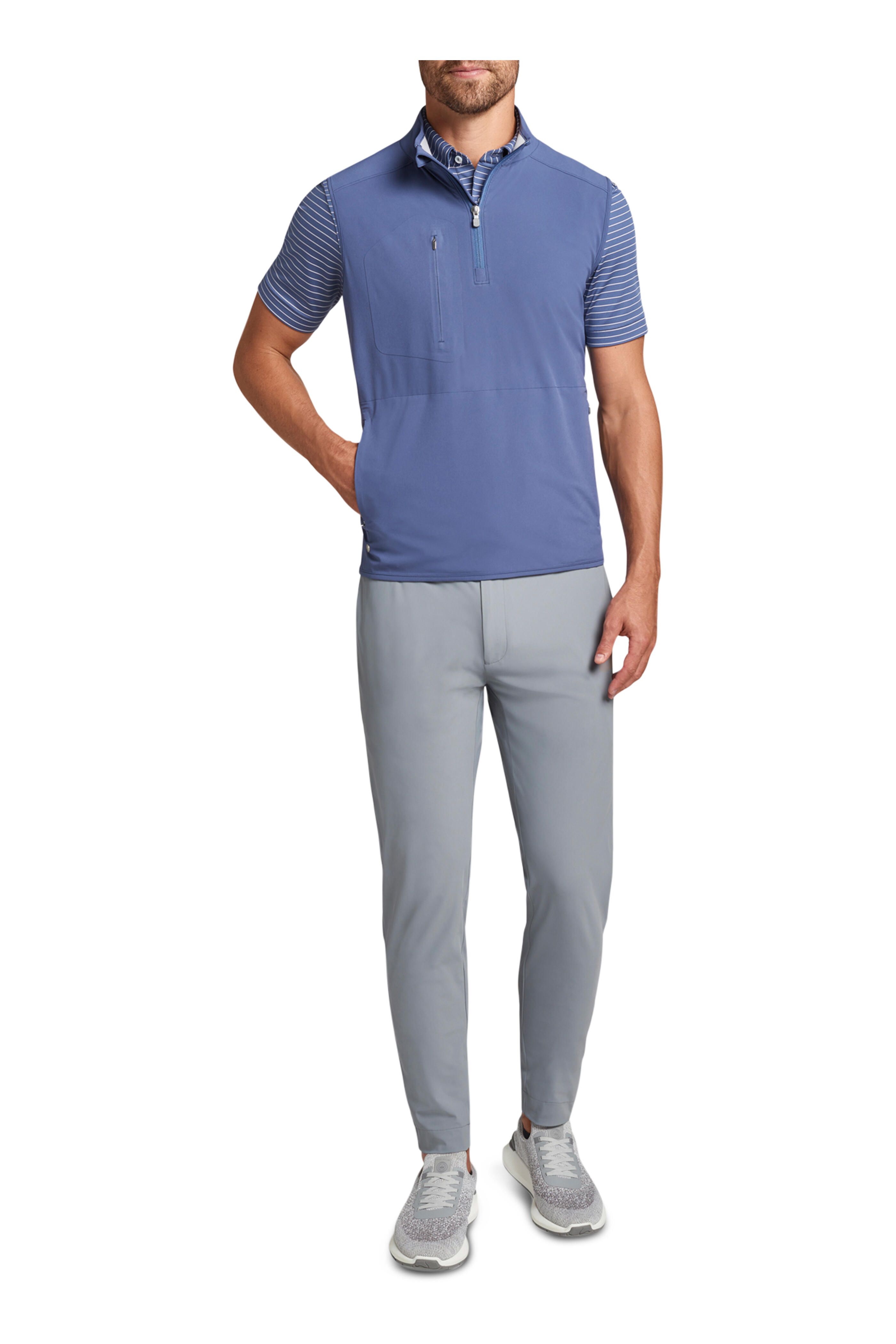 Peter Millar - Flex Adapt Galaxy Blue Half-Zip Pullover Vest