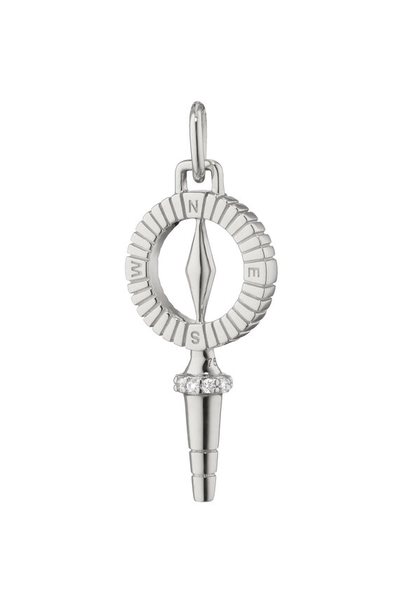 Monica Rich Kosann Sterling Silver Compass Key Charm