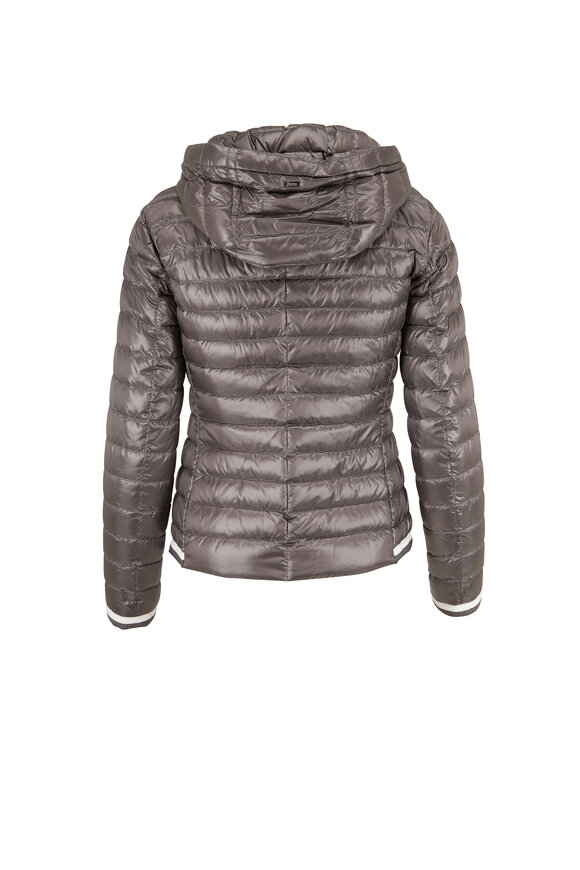 Herno - Charcoal Gray Hooded Puffer Jacket