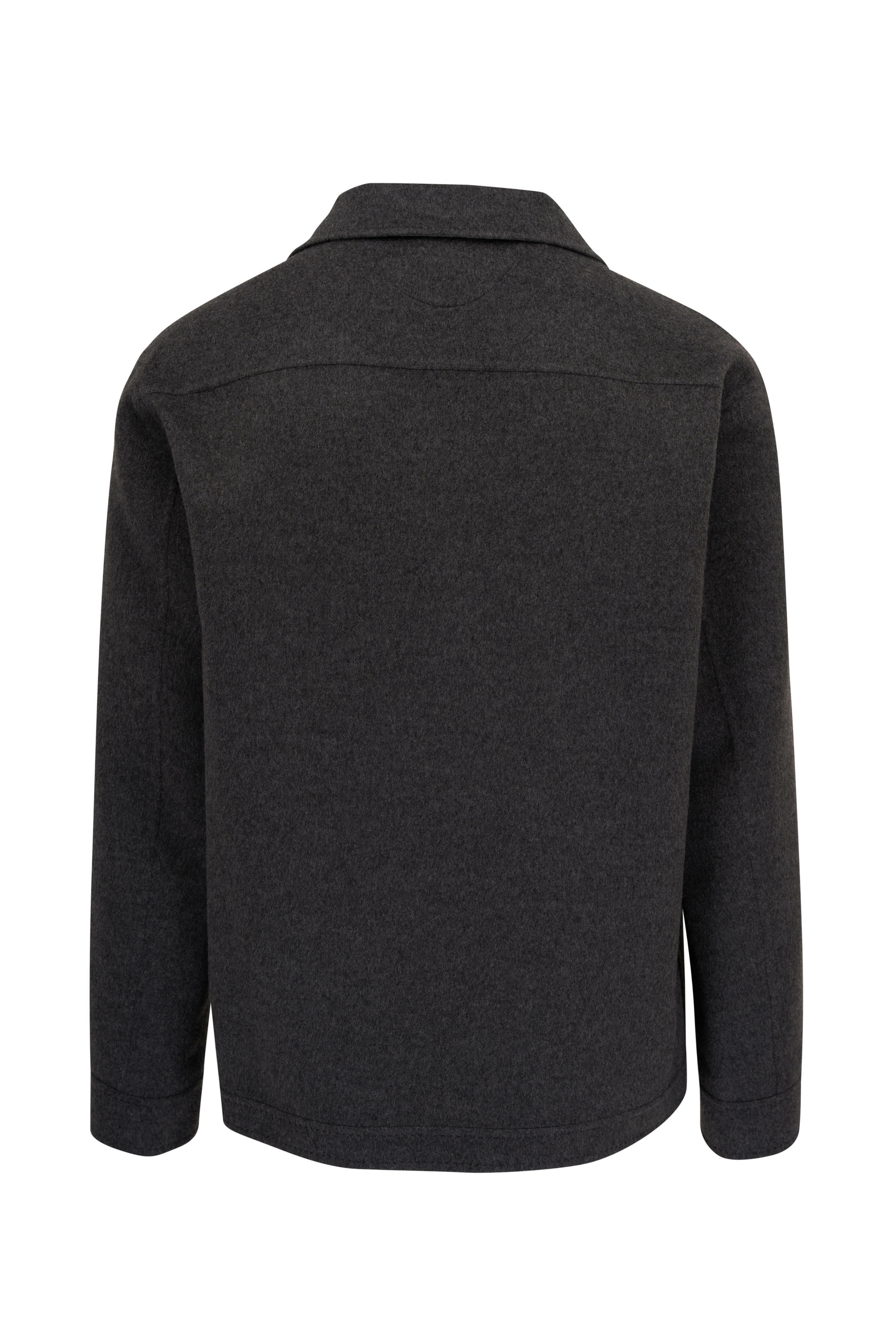 Kiton - Gray Wool & Cashmere Shacket | Mitchell Stores