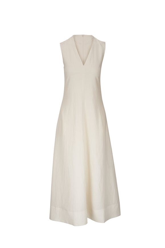 Totême Fluid Off-White V-Neck Dress 