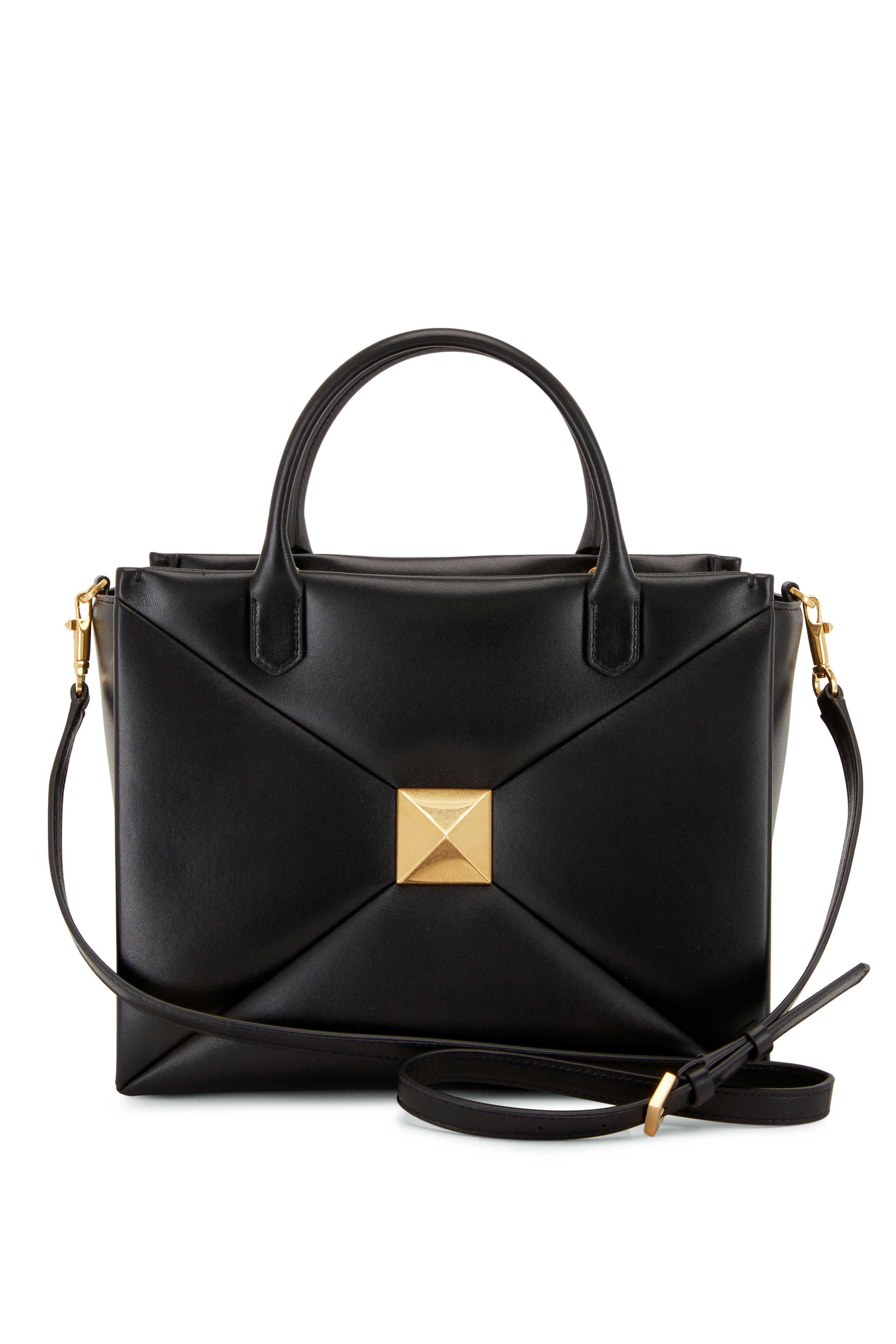 Stud & logo leather shoulder bag - Valentino Garavani - Women