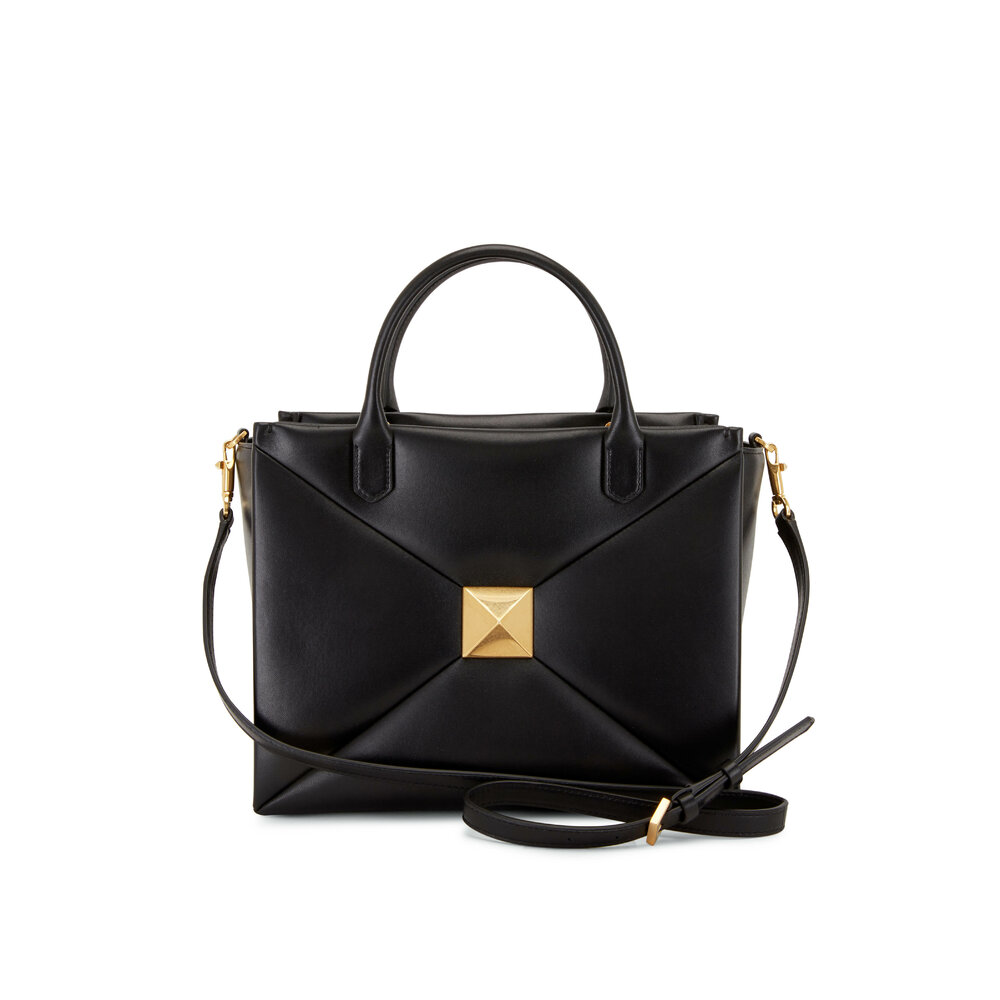 ＼半額SALE／ One Leather Black - Garavani Valentino Stud Bag Shoulder Medium トップス