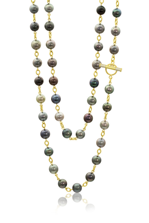 Leigh Maxwell 18k Yellow Gold Bahari Tahitian Pearl Necklace - view 1