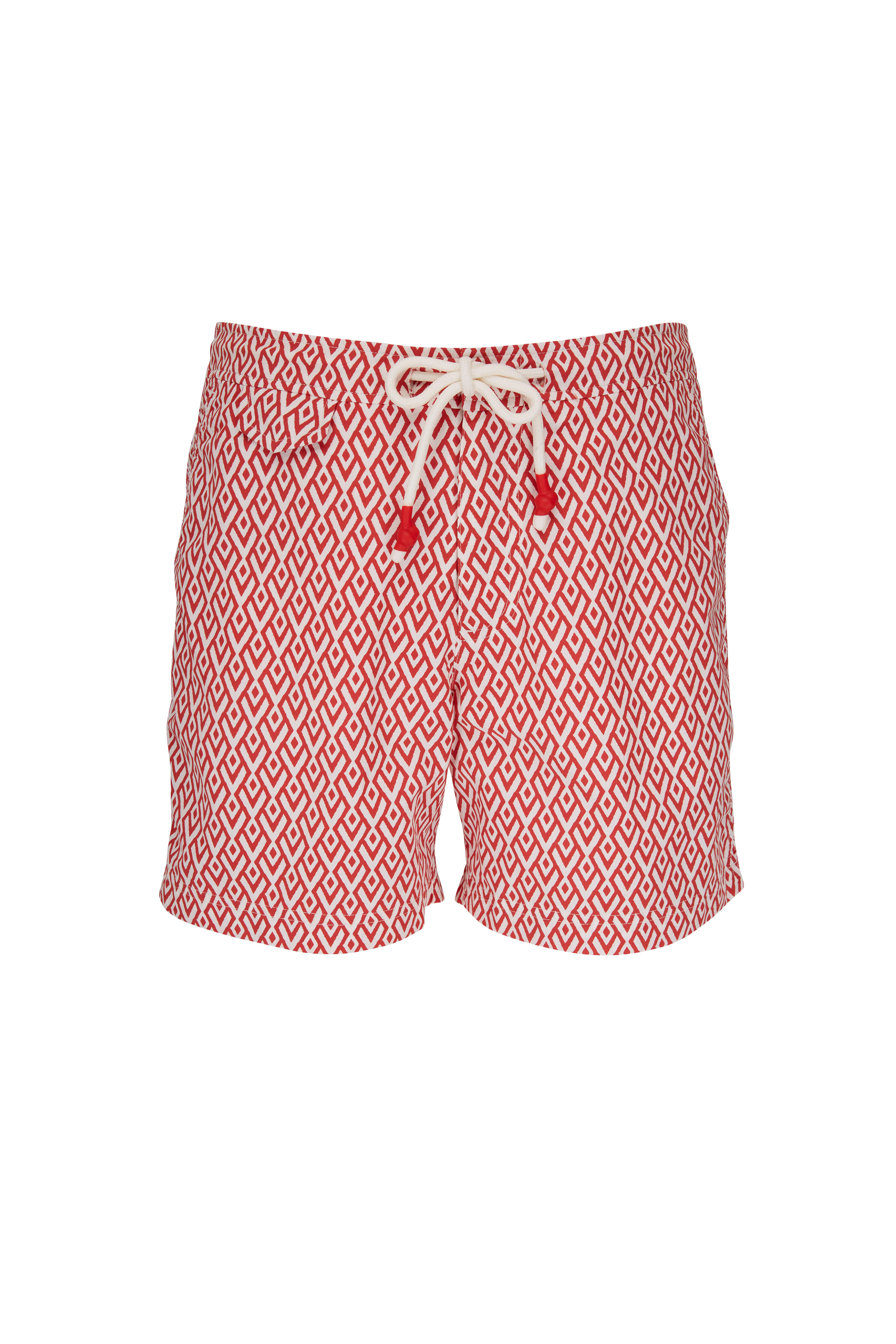 Orlebar Brown - Standard Cano Red & Cloud Swim Trunks
