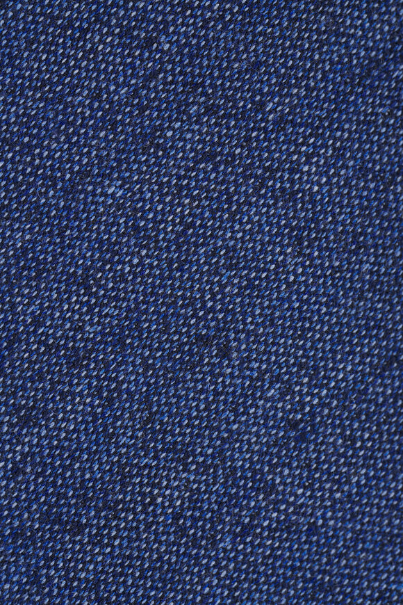 Kiton Blue Textured Wool Necktie - view 2