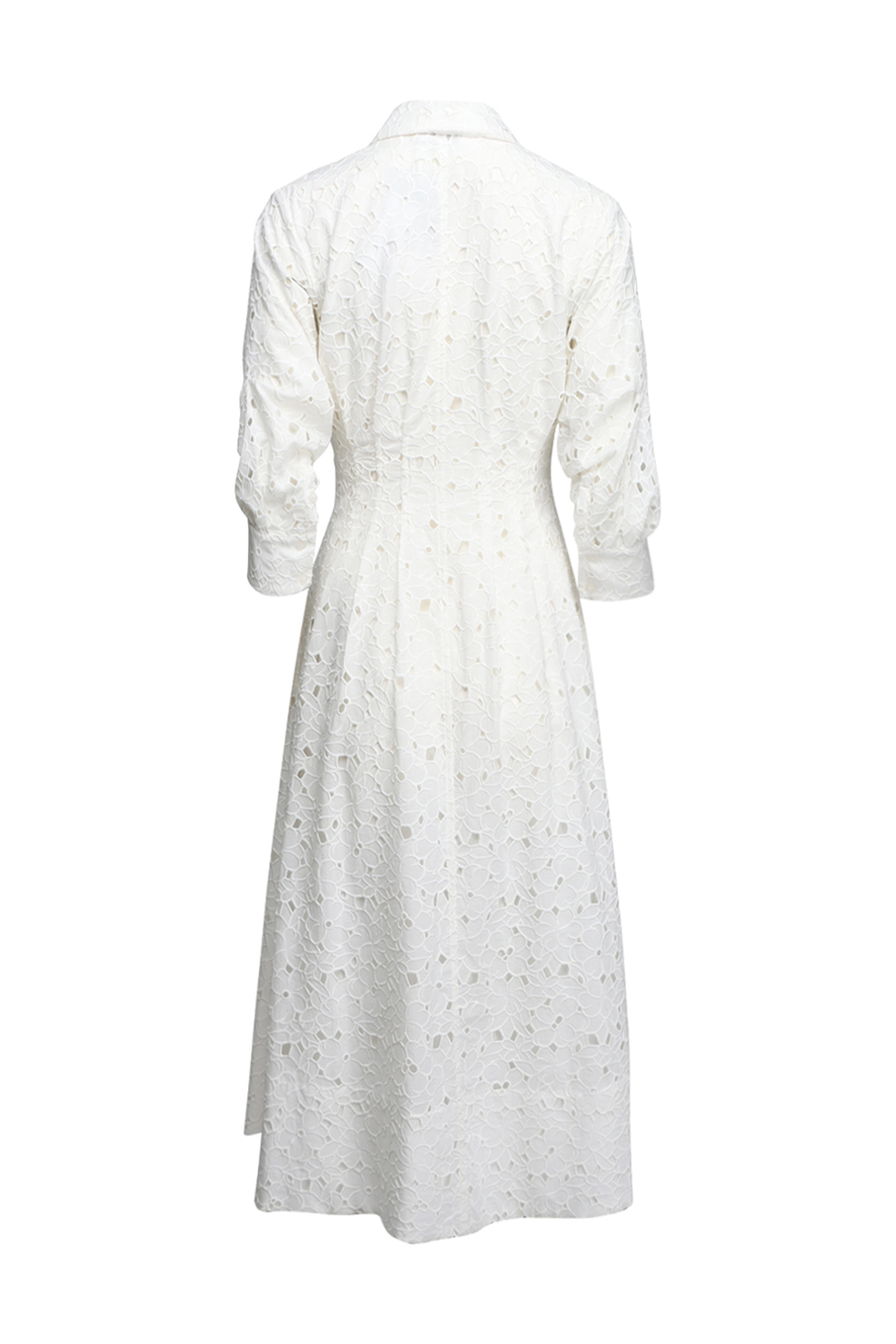 Simkhai - Jazz White Embroidered Midi Shirtdress