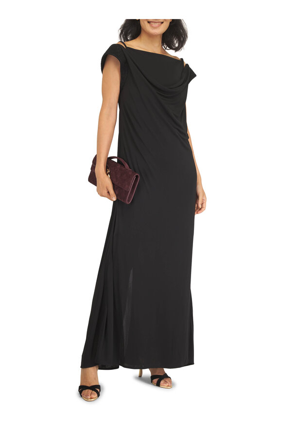 Bottega Veneta Andiamo Deep Mahogany Intrecciato Suede Clutch - view 6