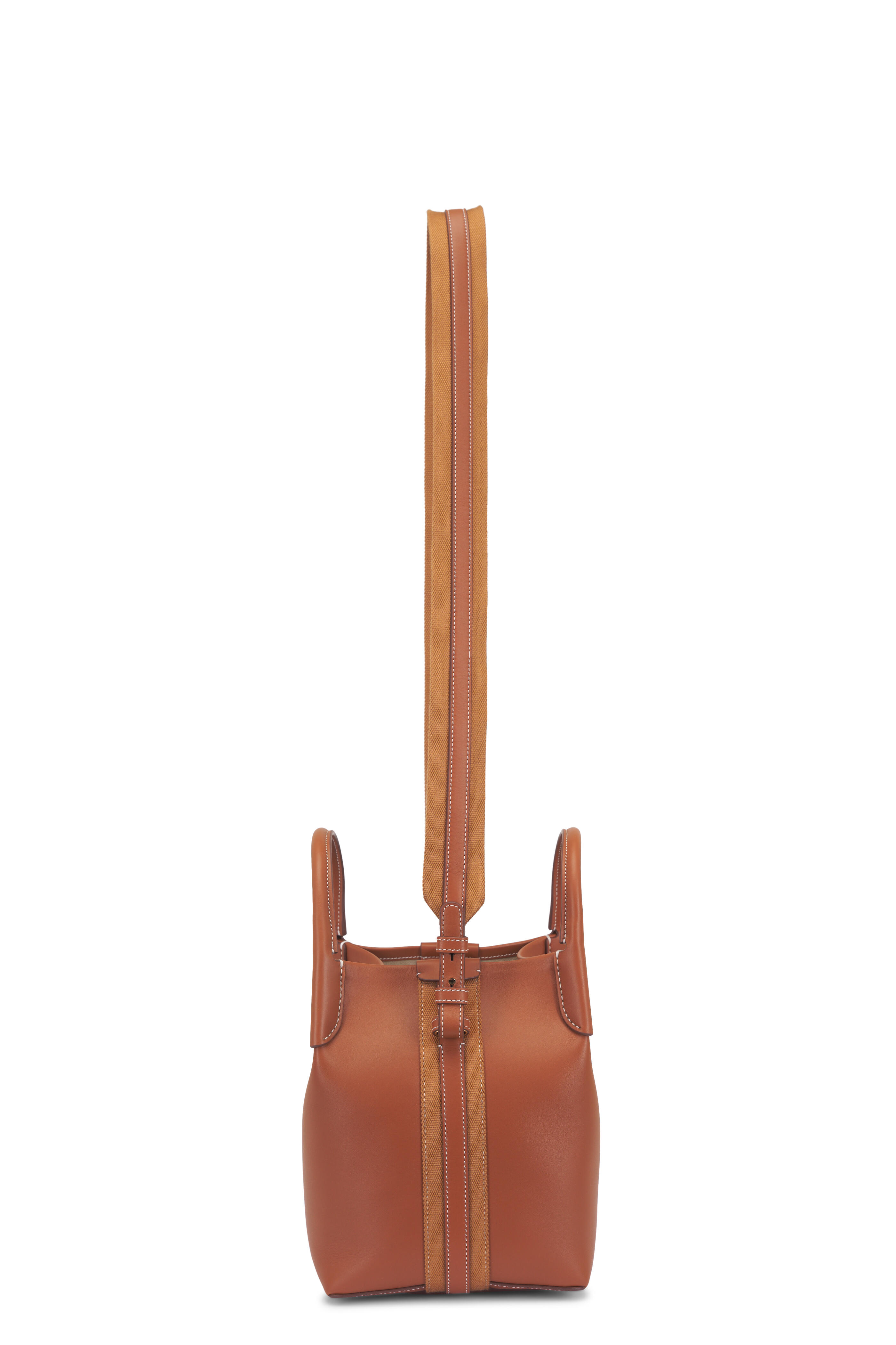 Loro Piana - Small Bale Tan & Sun Gold Leather Bucket Bag