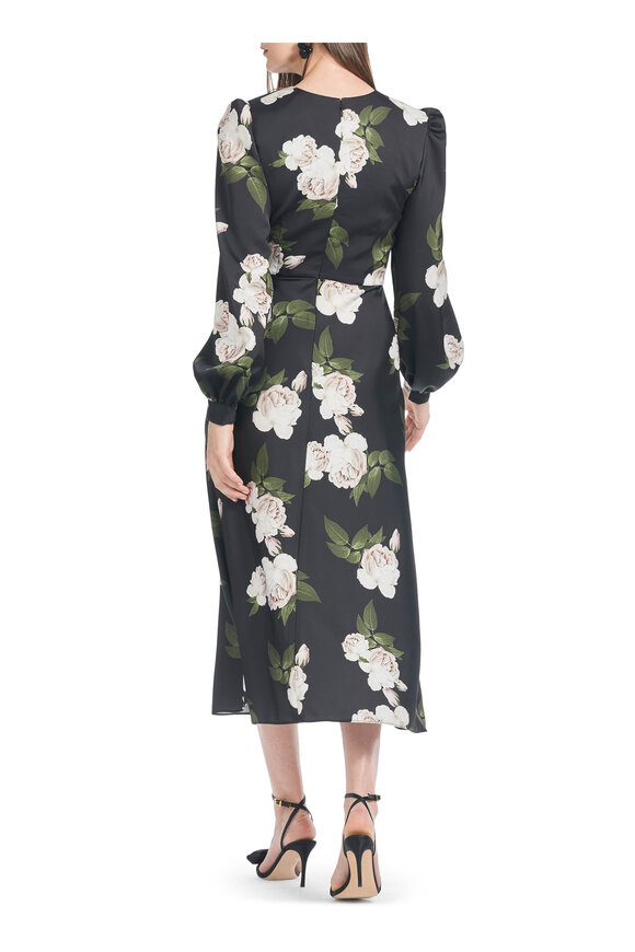 Sachin + Babi - Lola Obsidian Blooms Satin Dress