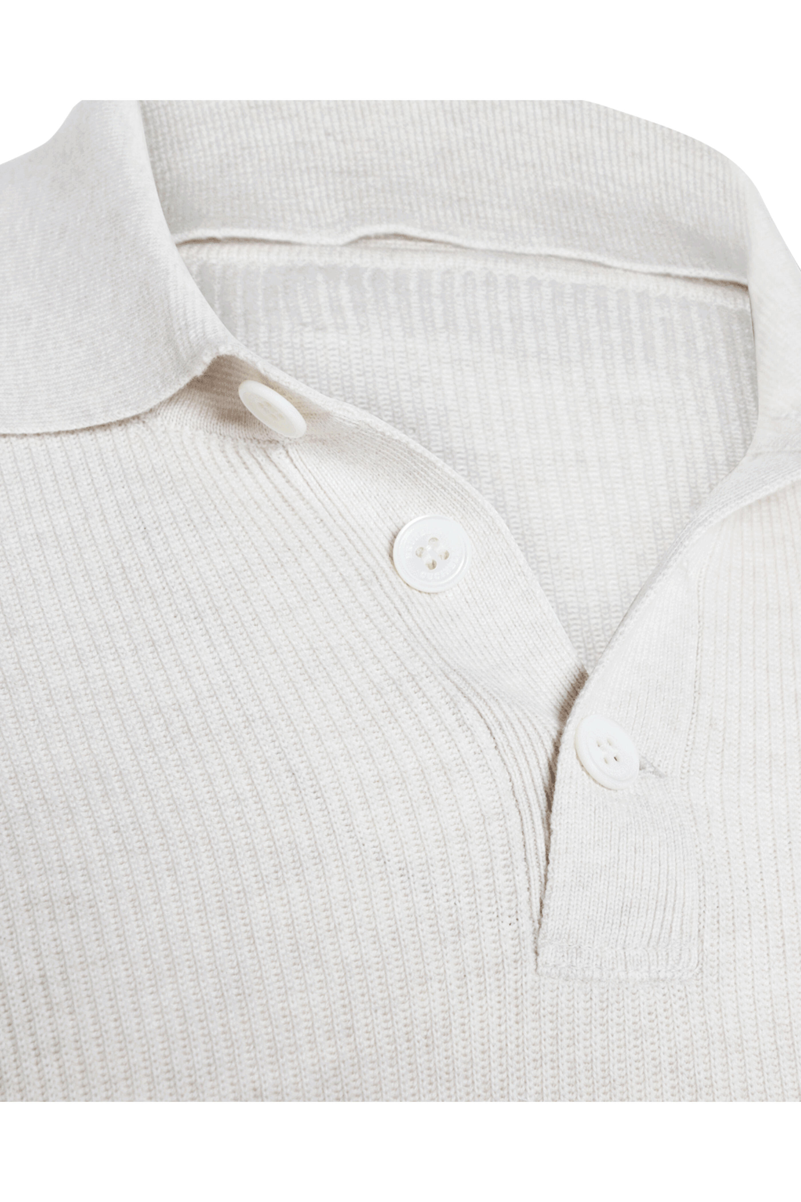 Brunello Cucinelli - Wheat Ribbed Cotton Short Sleeve Polo