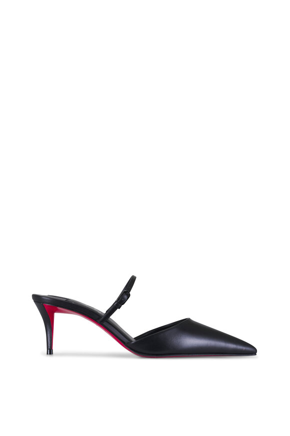 Christian Louboutin Milena Black Leather Mule, 60mm - view 2