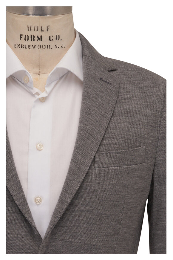 Maurizio Baldassari Silver Wool Jersey Sportcoat 