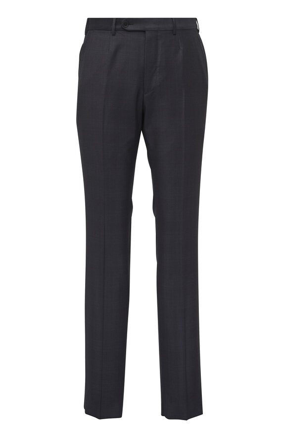 Zegna Trofeo Black Plaid Wool Suit - view 6